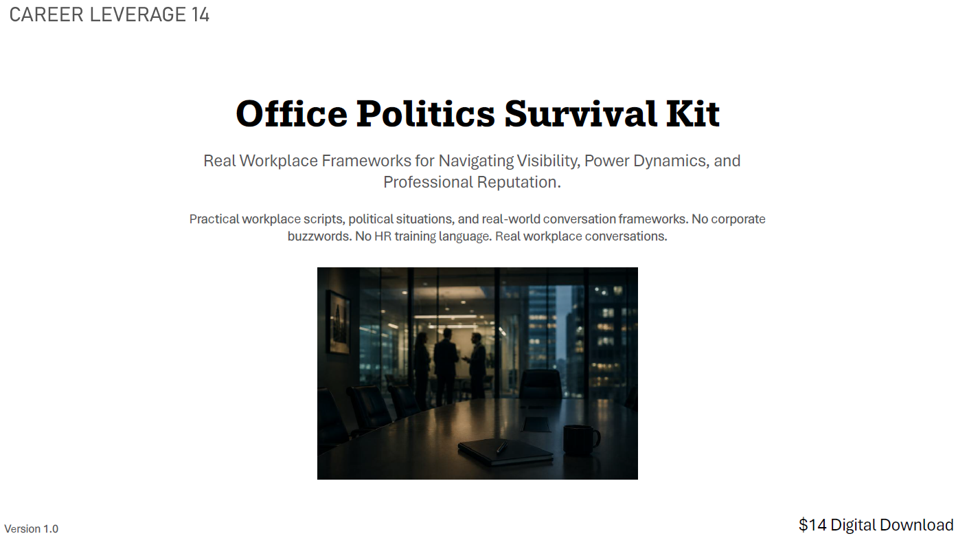 Office Politics Survival Kit | Workplace Communication Frameworks