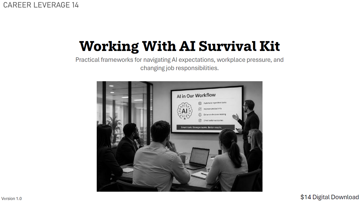 Working With AI Survival Kit | Workplace Communication Guide | Professional PDF Download